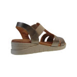 Valeria's Womens Platform 1025 Beige Metallic - Image 2