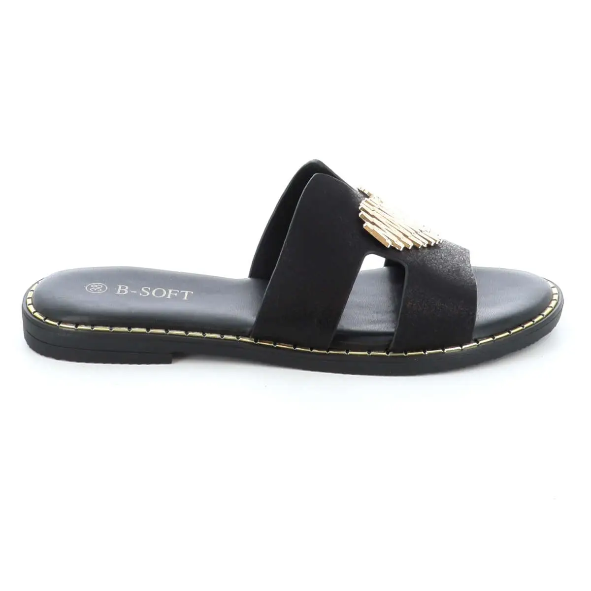 viewimage (1) B-Soft Womens Slippers 698-14 Black - Image 1