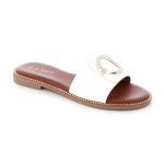B-Soft Womens Slippers 698-13  White - Image 4