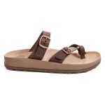 Fantasy Sandals Womens Anatomic Leather Slipper S346 Taupe