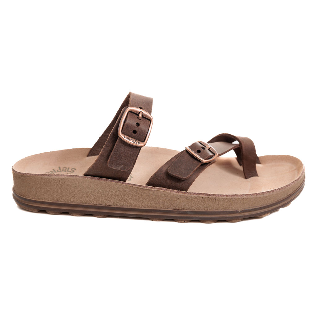 0063000_fantasy-sandals-caterina-s346-taupe Fantasy Sandals Womens Anatomic Leather Slipper S346 Taupe - Image 1
