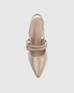 Verde Womens Pumps Slingback 28-4043 Beige - Image 2