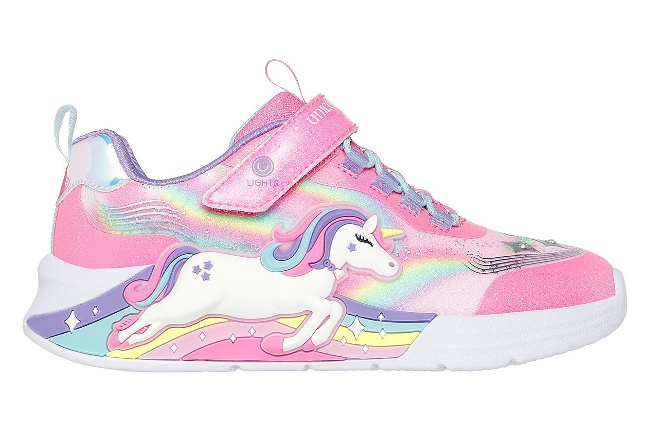 302298L_PKMT-1 Skechers Kids Athletic SLIGHTS-UNICORN CHASER 302298N PKMT - Image 1