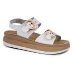 Fantasy Sandals Γυναικείο Ανατομικό Δερμάτινο Πέδιλο S1110 Junia Λευκό - Image 2