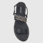 Verde Womens Flat Sandals 28-0004001 Black - Image 4