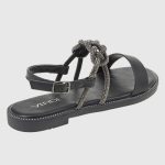 Verde Womens Flat Sandals 28-0004001 Black - Image 3