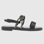 Verde Womens Flat Sandals 28-0004001 Black
