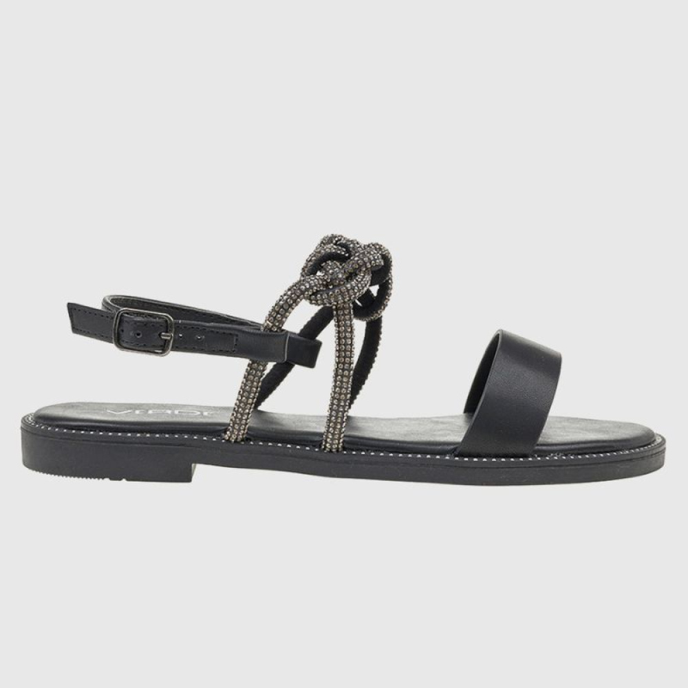 Φλατ-Πέδιλα-Verde-28-0004001-Μαύρο-4-1000x1000 Verde Womens Flat Sandals 28-0004001 Black - Image 1