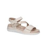 Caprice Womens Anatomic Leather Sandal 9-28716-44 199 OffWhite Comb