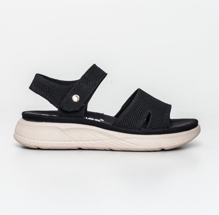 sandalia-cuna-picada-cierre-velcro Amarpies Γυναικείo Ανατομικό Πέδιλο ABZ28660 Μαύρο - Image 1