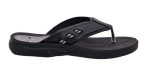 Bella Mens Leather Flip Flops Α50 Black