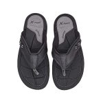 Bella Mens Leather Flip Flops Α50 Black - Image 3