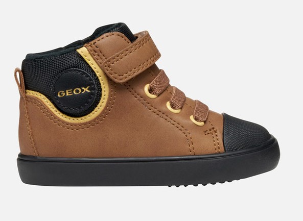 4132TGEOX6071014_Brown_1 Geox Kids Anatomic Boots J Gisli B461NC 0MEFU CR69B Tobacco/Black - Image 1