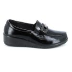 B-Soft Womens Anatomic Moccasin 418-65 Black Patent