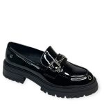 Zak Γυναικείο Loafer SD57073 Μαύρο Λουστρίνι