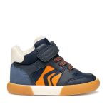 Geox Παιδικά Ανατομικά Μποτάκια J Gisli B561NA-0MEFU-C4218 Navy/Orange Μπλε