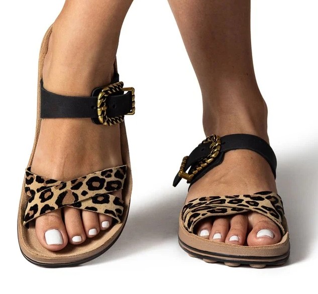Fantasy Sandals Γυναικεία παντόφλα ανατομική S361 Cynthia Leopard Velvet - Image 4