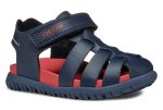 Geox Kids Sandal Πέδιλο for boys Fusbetto B556AA 000BC C0820 Navy/Orange - Image 5