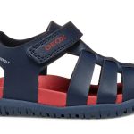 Geox Kids Sandal Πέδιλο for boys Fusbetto B556AA 000BC C0820 Navy/Orange