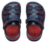 Geox Kids Sandal Πέδιλο for boys Fusbetto B556AA 000BC C0820 Navy/Orange - Image 2