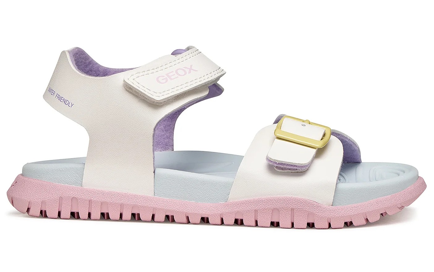 sandalia-geox-j-sandal-fusbetto-gi-j35hqa-000bc-c0653-m-leuko-0000305700698 Geox Παιδικό Πέδιλο Για Κορίτσια J. Sandal Fusbetto 35HQA-000BC-C0653 White/Multi - Image 1