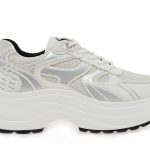 Seven Womens Sneaker 741 White - Silver Glitter