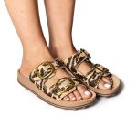 Fantasy Sandals Womens Anatomic Slipper  S310 Despoina Brown Africana - Image 3
