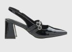 Verde Γυναικεία Γόβα Slingback 28-4043 Μαύρο