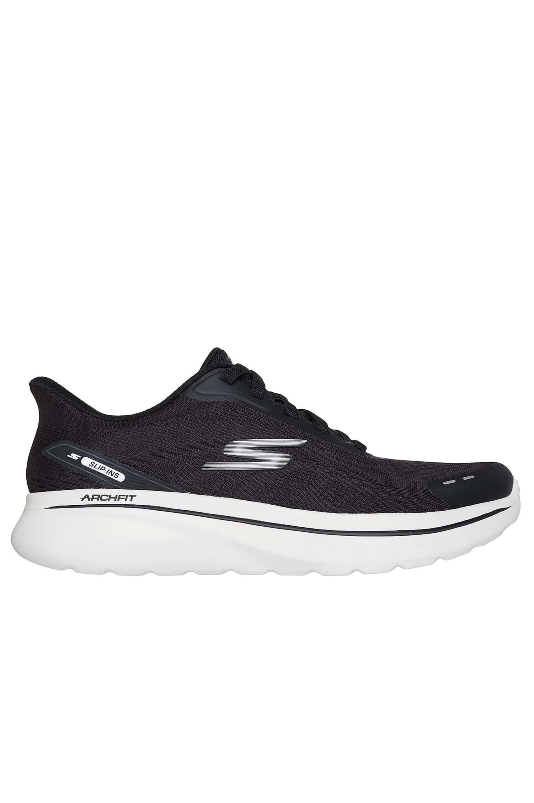 Skechers Mens Athletic GO WALK ARCH FIT N-JOY-NOBEND 217075-BKW Black - Image 1