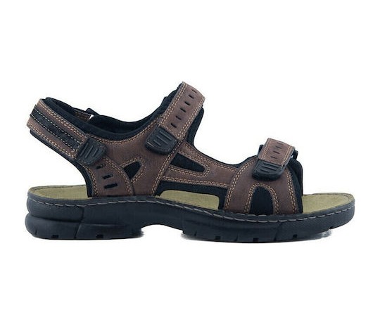 Bella Mens Leathers Sandals Α35 Brown - Image 1