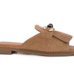 Seven Womens Slides W484W0011547-001 Tobacco Suede
