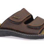Bella Mens Leather Slippers  Α72 Brown