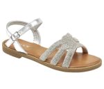 Verde Womens Sandals Stras 28-4008 Silver