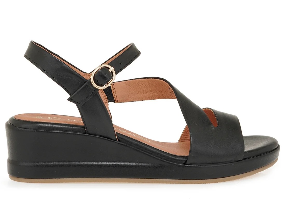 W428G3177001_1 Marco Tozzi Womens Wedges 2-28317-46 001 Black - Image 1