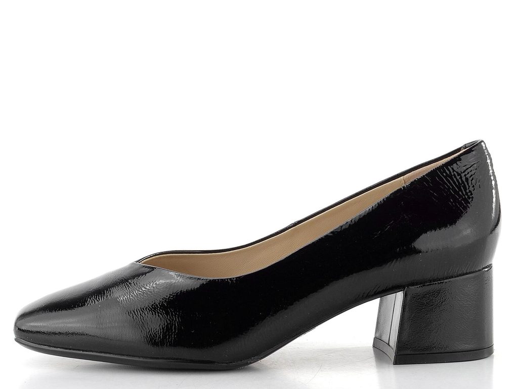 428593 Caprice Womens Comfort Leather Pumps 9-22315-42 017 Black - Image 1