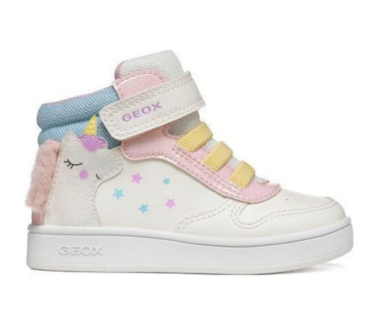 fixedratio_20260807121326_geox_eclyper_paidika_sneakers_high_anatomika_leyka_b665mb0bcq6c0406 Geox Kids Boots B Eclyper Girl B B665MB 0BCQ6 C0406 White - Image 1