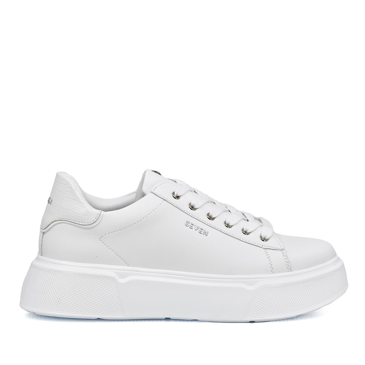 Seven Γυναικείο Sneaker P119R721225P Λευκό Κροκό Seven Γυναικείο Sneaker P119R721225P Λευκό Κροκό