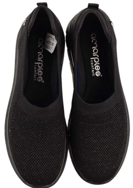 Amarpies Γυναικεία Ανατομικά Sneaker Slip On AMD26331 Μαύρο
