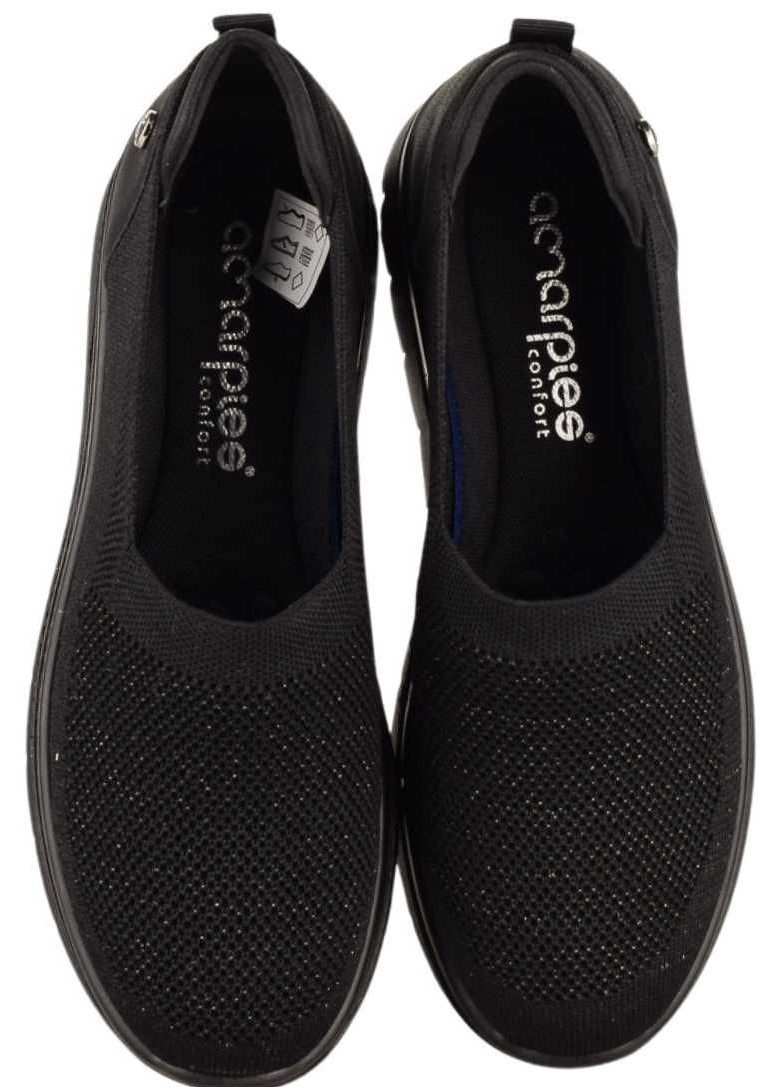 Amarpies Γυναικεία Ανατομικά Sneaker Slip On AMD26331 Μαύρο