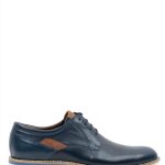 Damiani Ανδρικό Loafer Δετό Δερμάτινο Παπούτσι 2801 Μπλε