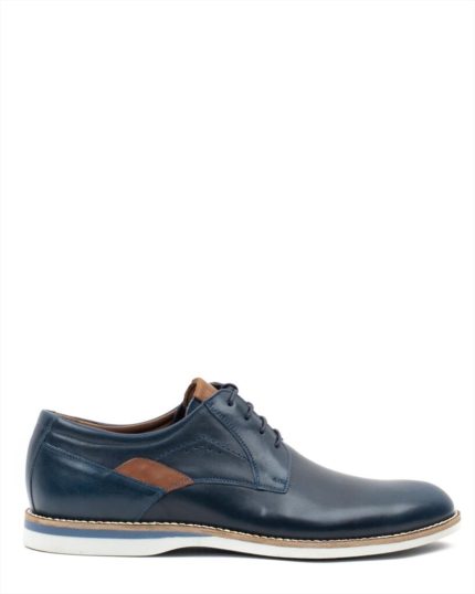 Damiani Ανδρικό Loafer Δετό Δερμάτινο Παπούτσι 2801 Μπλε