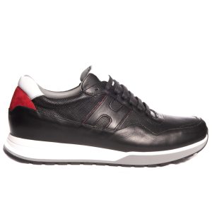 Damiani Ανδρικό δερμάτινο Sneaker 1702 Μαύρο