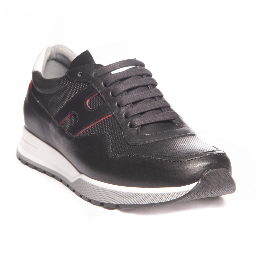 Damiani Ανδρικό δερμάτινο Sneaker 1702 Μαύρο
