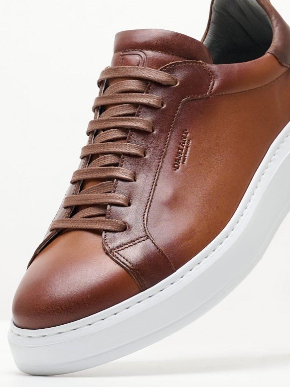Damiani Ανδρικά Δερμάτινα Sneaker 3406 Ταμπά