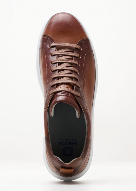 Damiani Ανδρικά Δερμάτινα Sneaker 3406 Ταμπά