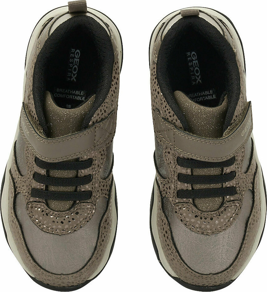 Geox Παιδικό Sneaker Παιδικά Παπούτσια Για Κορίτσια J Calco Girl J16CMA 0DHBC C1X2X Smoke Gray- Gold