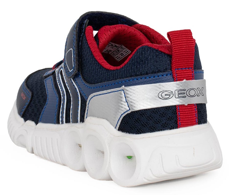 Geox Παιδικό Sneaker με φωτάκια J Spaceclub για αγόρια j Wroom J25GAB 014BU C0735 A Μπλε/Κόκκινο
