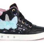 Geox Παιδικά Δερμάτινα Ανατομικά Μποτάκια J Skylin Girl J368WC 054AS C9240 D Μαύρο/Πολύχρωμο
