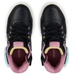 Geox Παιδικά Δερμάτινα Ανατομικά Μποτάκια J Skylin Girl J368WC 054AS C9240 D Μαύρο/Πολύχρωμο
