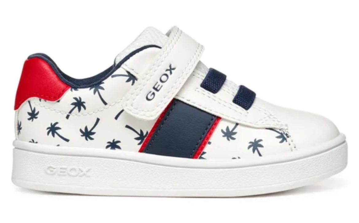Geox Παιδικά Sneakers Για Αγόρι B Eclyper Boy B455LA 000BC C0050 Λευκό/Κόκκινο